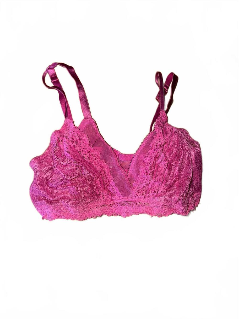 EUC Adore Me Bralette XL Hot Pink